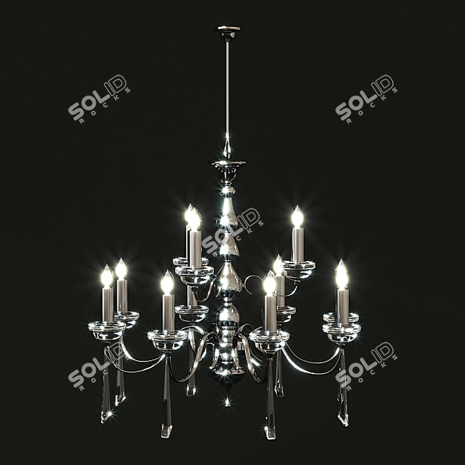 Title: Exquisite Crystal Chandelier 3D model image 1