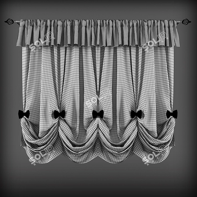 Short Classic Style Curtains

Короткие шторы в классическом стиле 3D model image 2