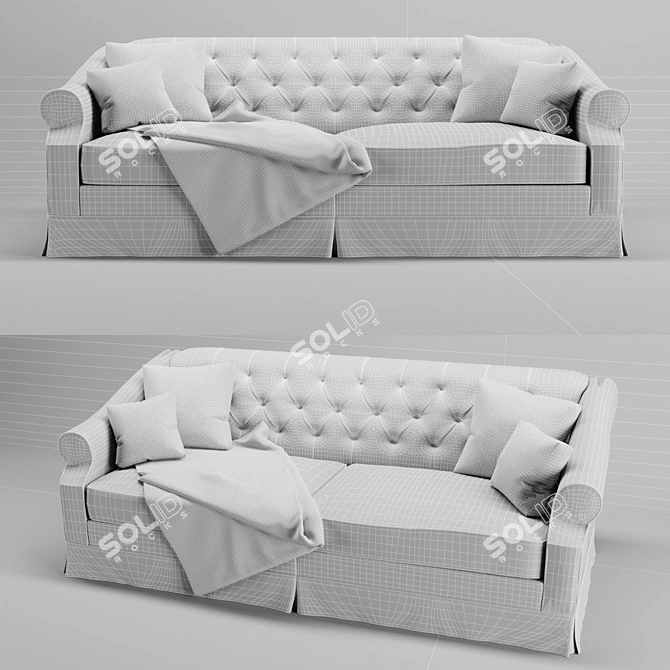 Elegant Eichholtz Aldridge Sofa 3D model image 2