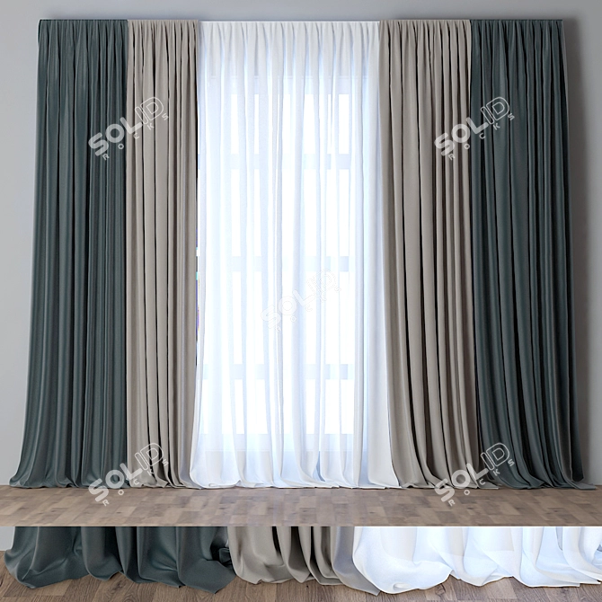 Sparkle Shimmer Curtain - 28 3D model image 1