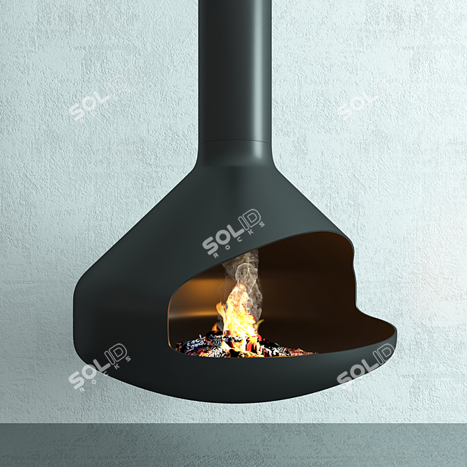 Ergofocus Fireplace: Modern and Stylish 3D model image 2