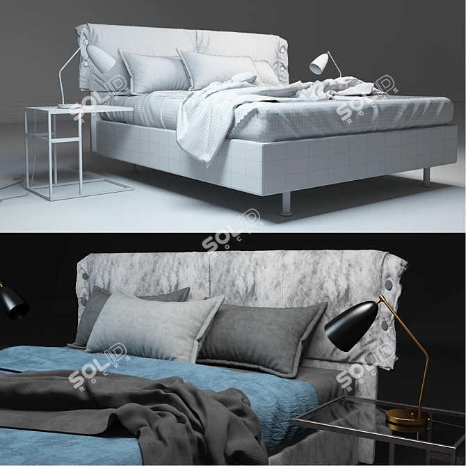 Eleganza Italiana: Twils Giselle Bed Set 3D model image 3