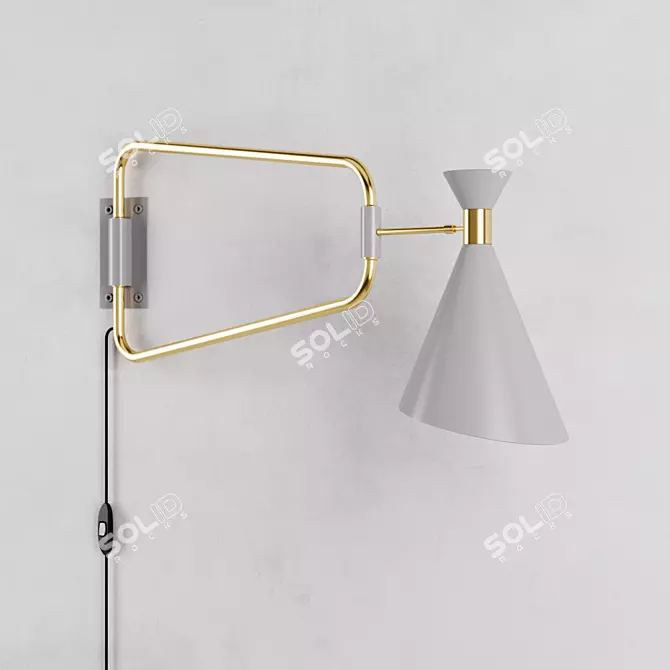 Zuiver Shady Wall Lamp: Contemporary Lighting Elegance 3D model image 1