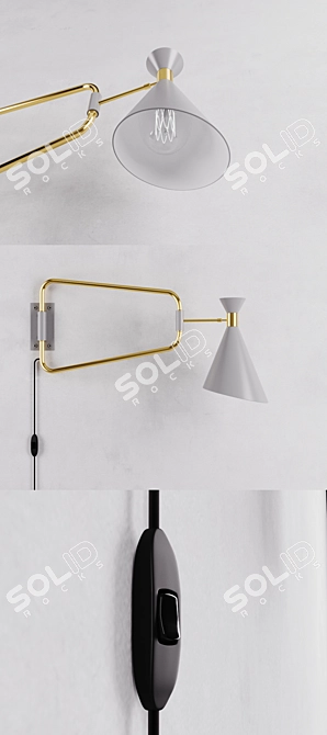 Zuiver Shady Wall Lamp: Contemporary Lighting Elegance 3D model image 2