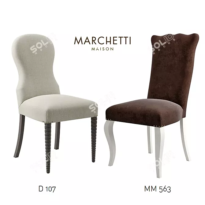 Elegant Chairs: Marchetti Maison 3D model image 1