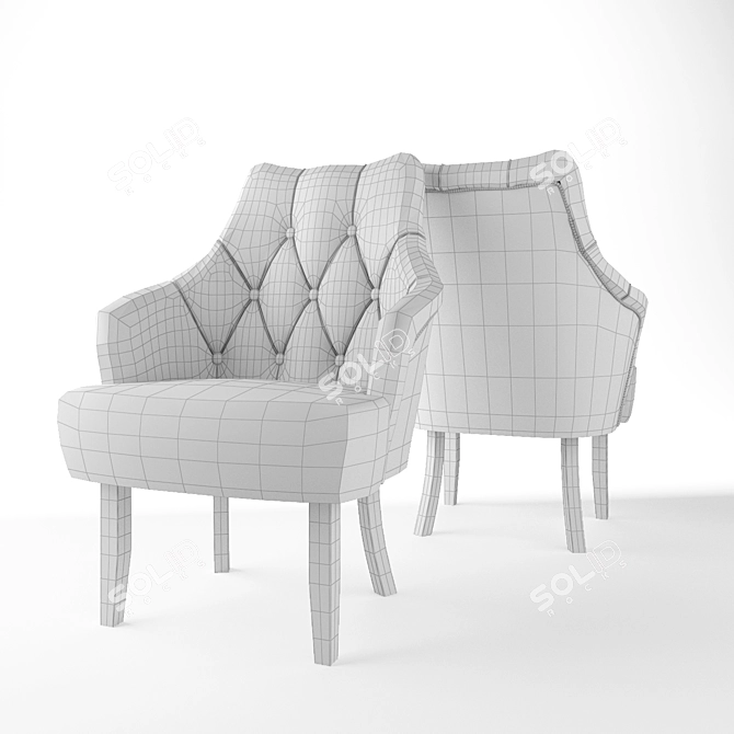 Cozy Comfort: Soft Armchair 3D model image 2