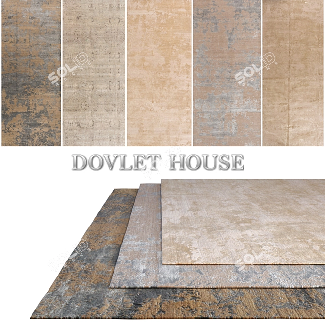 Luxury Carpets: DOVLET HOUSE - Set of 5 (Part 119) 3D model image 1