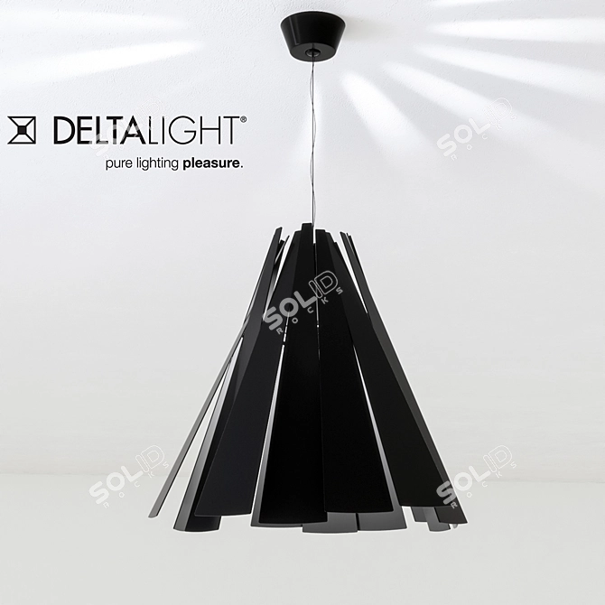 Sleek Metronome Pendant Light 3D model image 1