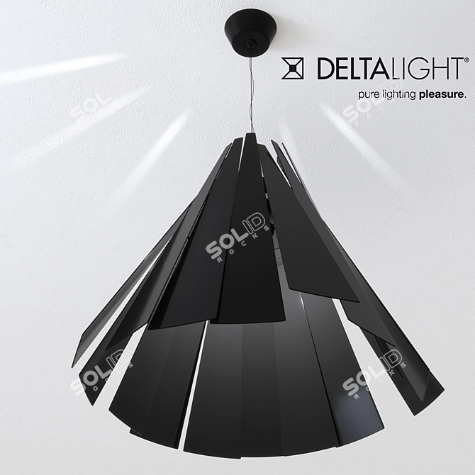 Sleek Metronome Pendant Light 3D model image 2
