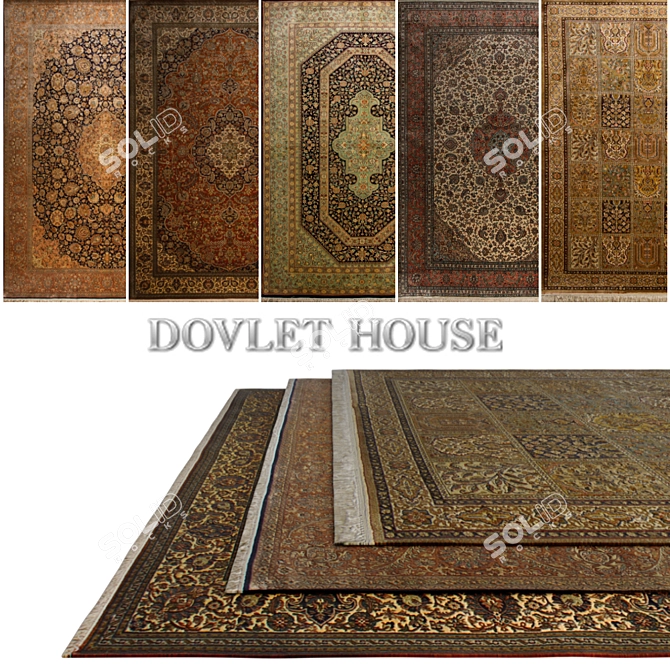 DOVLET HOUSE Carpets Set (Part 127) 3D model image 1