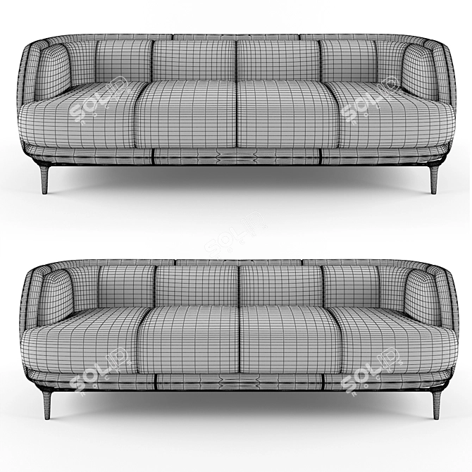 Wittmann Vuelta 4-Seat Sofa 3D model image 2