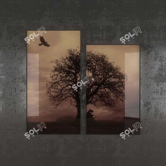 Tree of Life Painting 3D model image 1