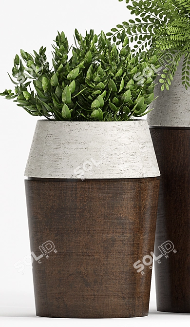 Botanical Oasis: Decorative Planters 3D model image 3