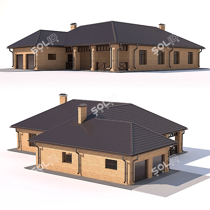 Quaint Cottage with Attached Garage 3D model image 2