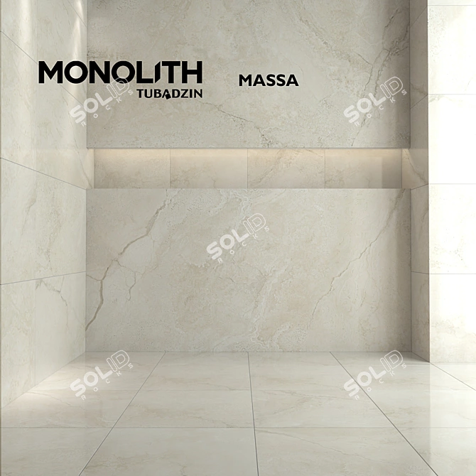 Monolithic Massa Textured Tiles 3D model image 1