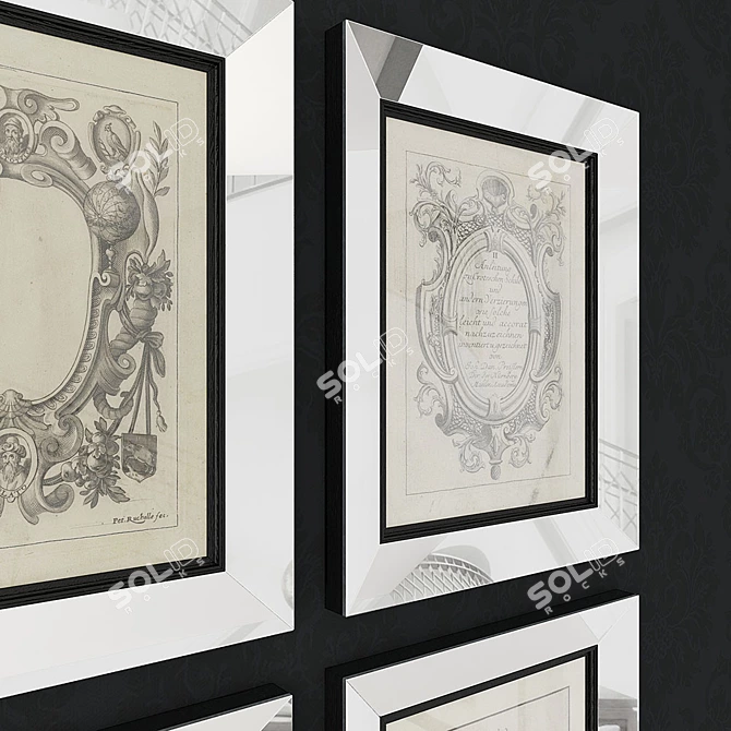  Renaissance Masterpiece Engravings 3D model image 3