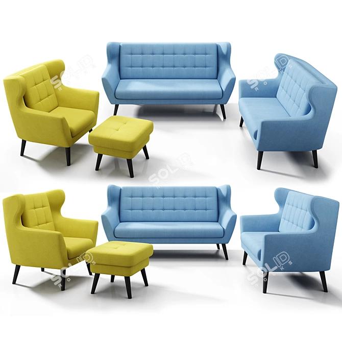 Modern Comfort: Henry Collection by Etap Sofa 3D model image 1