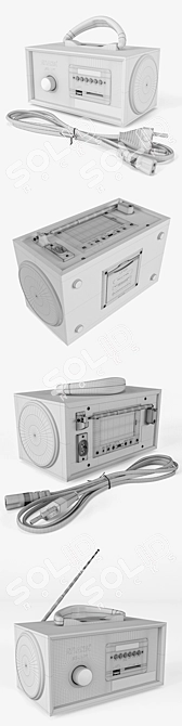 Atlanfa AT-8975: Portable Speaker with FM Radio 3D model image 3