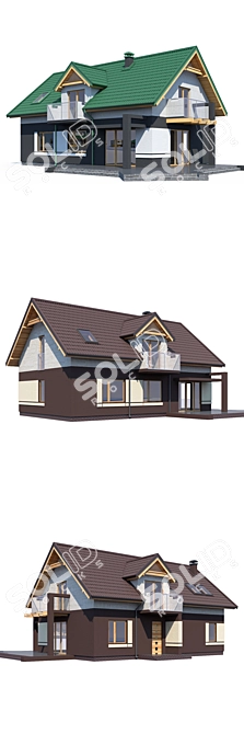 ABS House: Stylish Private Residence 3D model image 3