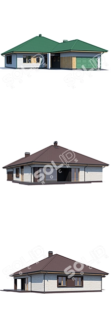Versatile Modern Home Design 3D model image 3