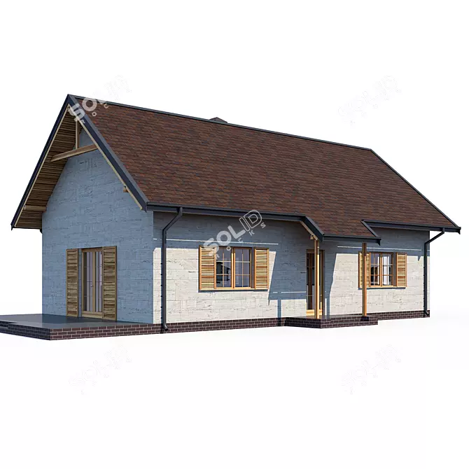 Modern 3D Private House Design 3D model image 1