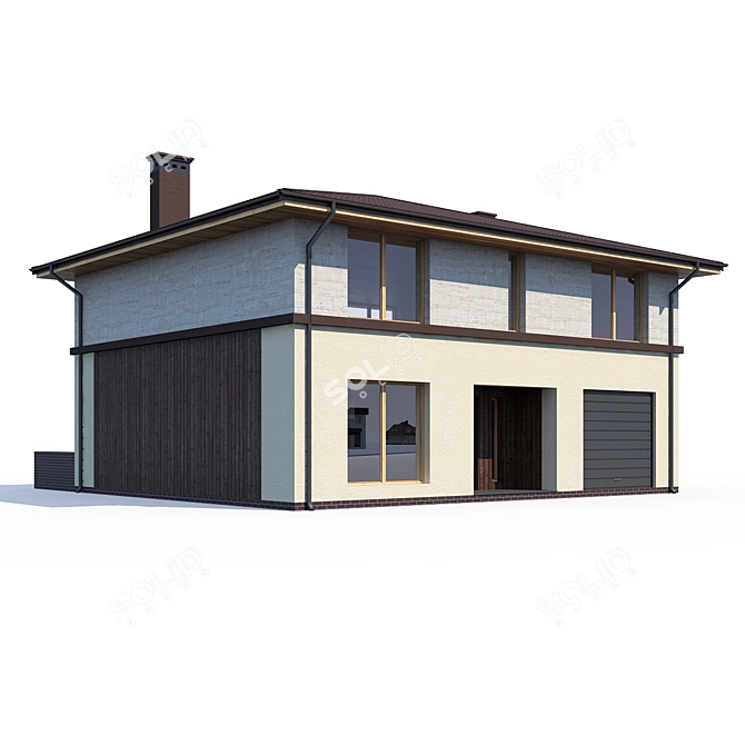 Modern Private House Design 3D model image 1