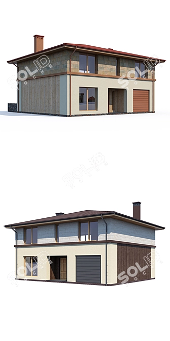 Modern Private House Design 3D model image 2