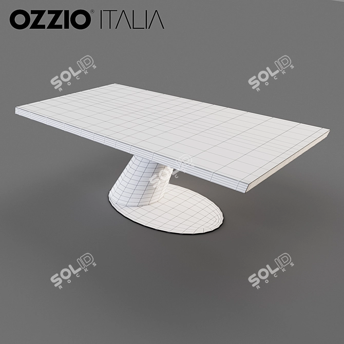 Ozzio Italia Thor Fisso: Stylish 8-Seater Dining Table 3D model image 2