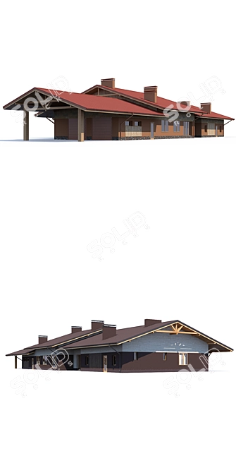 Modern Private House Design 3D model image 2