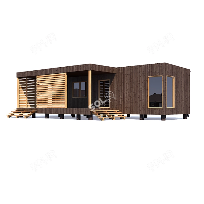 Modern 3D House Design Kit 3D model image 1