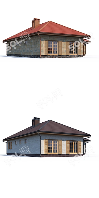 Modern Private House Design 3D model image 2