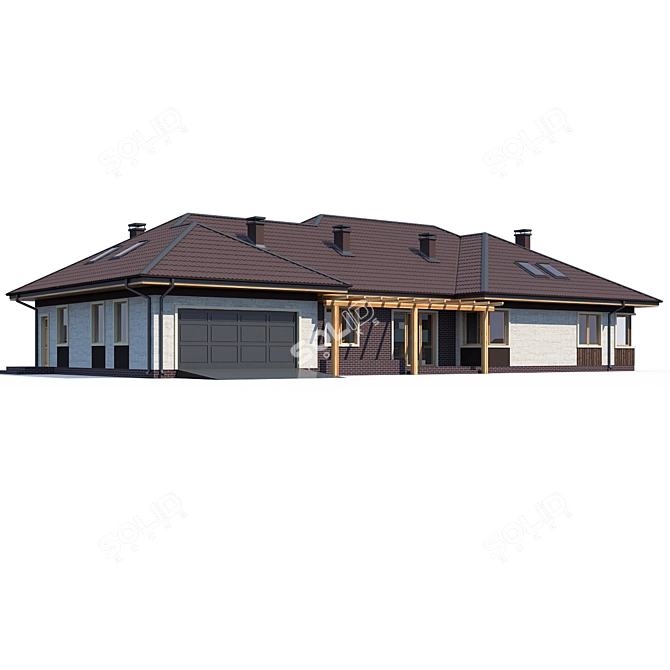 Modern 3D House Design 3D model image 1