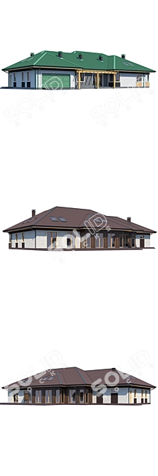 Modern 3D House Design 3D model image 3