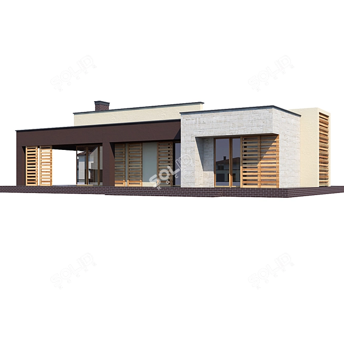 Versatile ABS House Design 3D model image 1