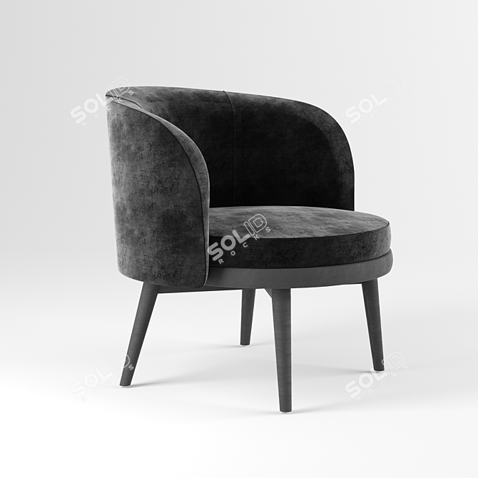 Modern Porada Chair: Elegant Design & Superior Comfort 3D model image 2