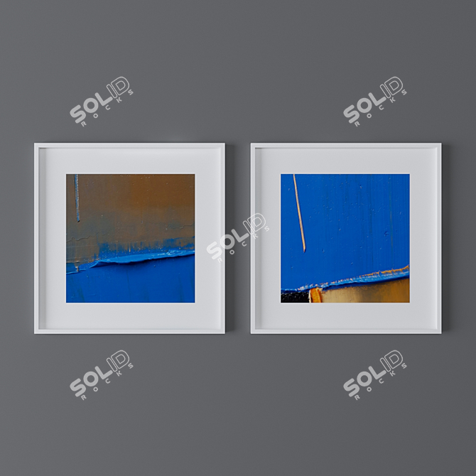 25-Piece Set: Abstract Paintings 3D model image 2