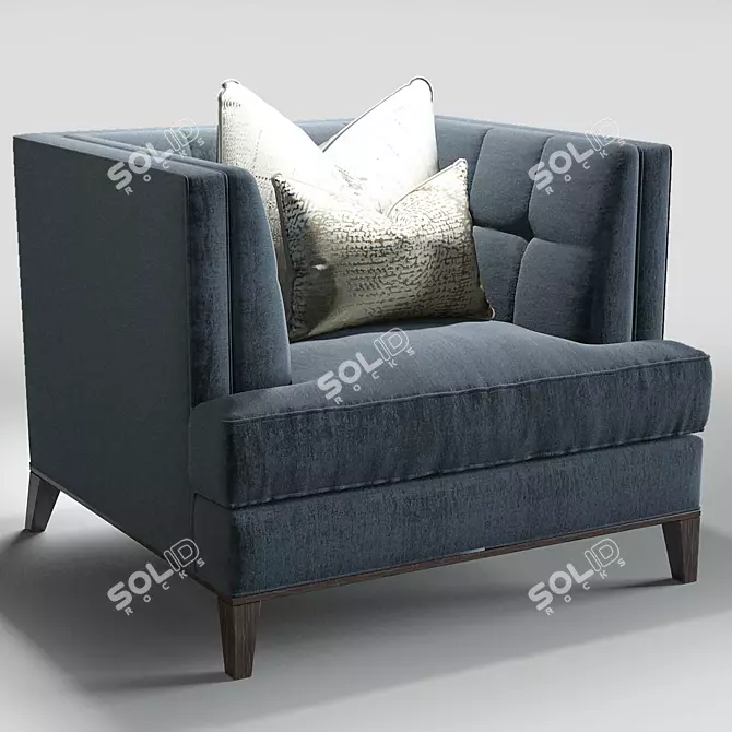 Elegant Preston Armchair - Sofa & Chair Company 3D model image 2