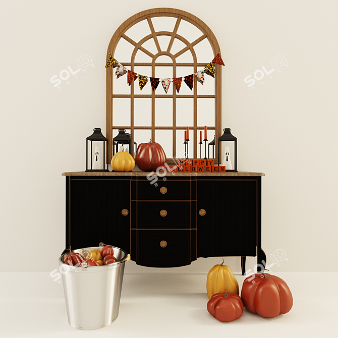 Spooky Halloween Furniture Set 3D model image 1