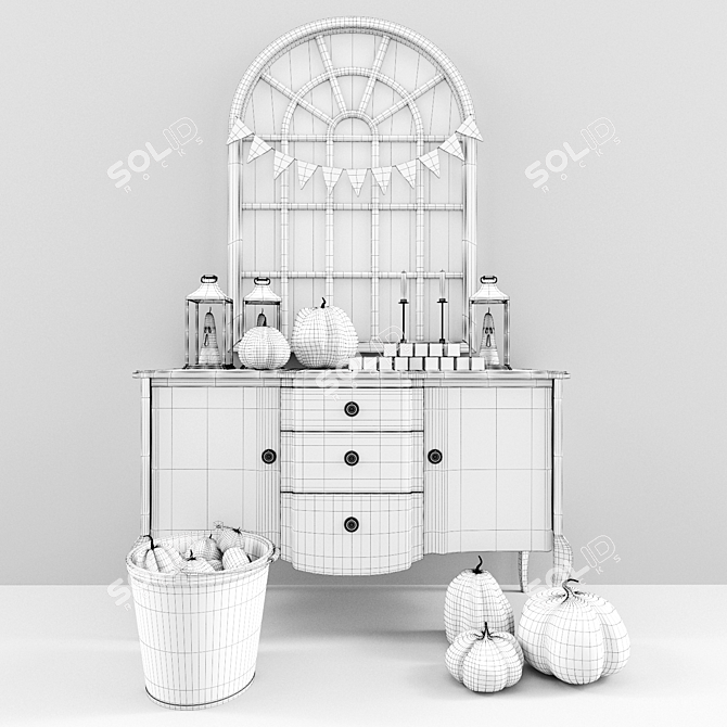 Spooky Halloween Furniture Set 3D model image 3