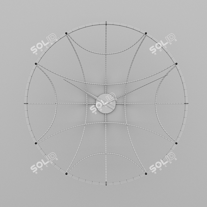 BsB Design Metal Wall Clock 3D model image 3