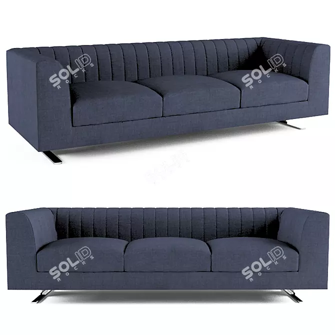 Quilt Tacchini Sofa: Sleek and Stylish 3D model image 1