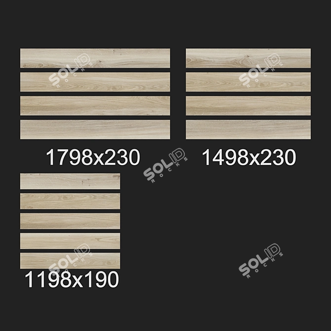 Elegant Beige Wood Blocks 3D model image 2