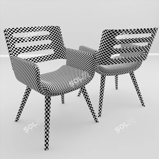 Relax in Style: Yuten Lounge Chair 3D model image 2