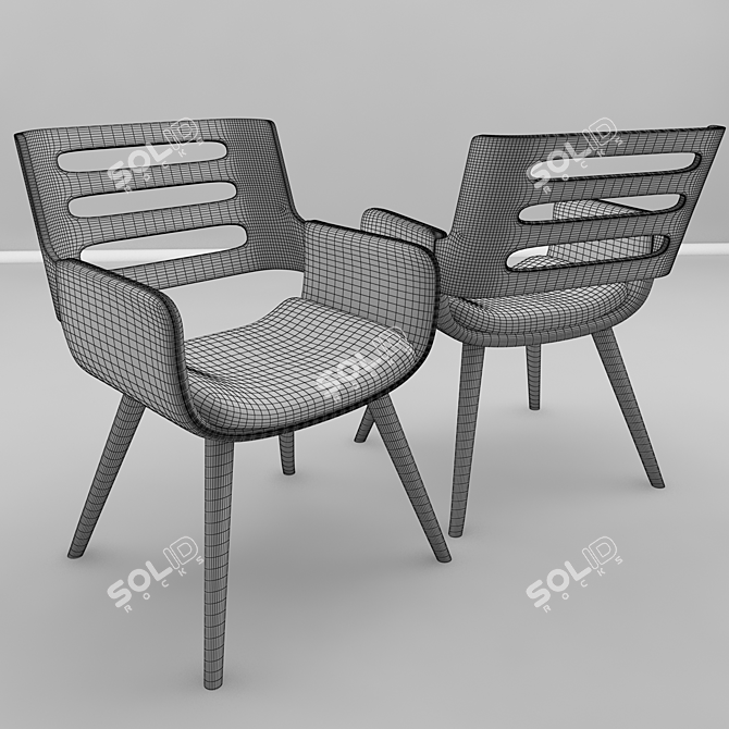 Relax in Style: Yuten Lounge Chair 3D model image 3