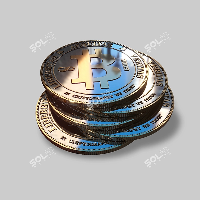 Digital Gold: Bitcoin Revolution 3D model image 1