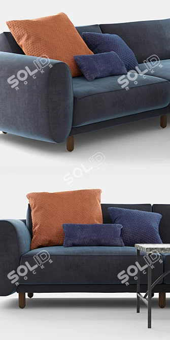 Contemporary Fogia Campo Sofa 3D model image 2