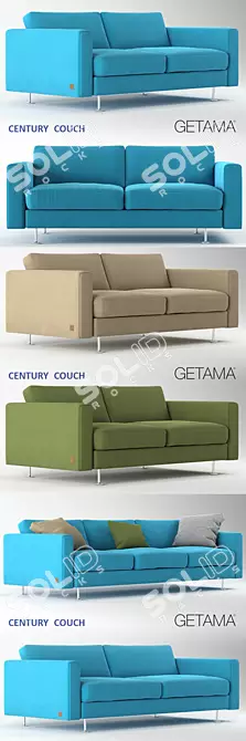 Sleek Getama Century 2 Sofa 3D model image 2