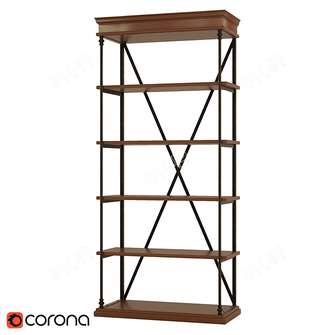 Versatile 5-Tier Shelves 3D model image 1