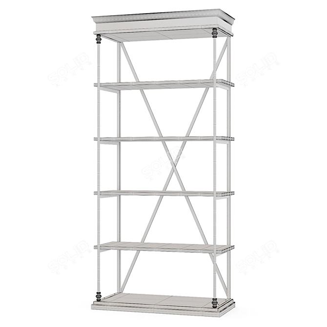 Versatile 5-Tier Shelves 3D model image 2