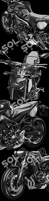 Yamaha MT-09 Tracer 3D Model 3D model image 2